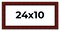 Panoramic Weathered Red Picture Frame - UV Acrylic, Foam Board Backing, Hanging Hardware